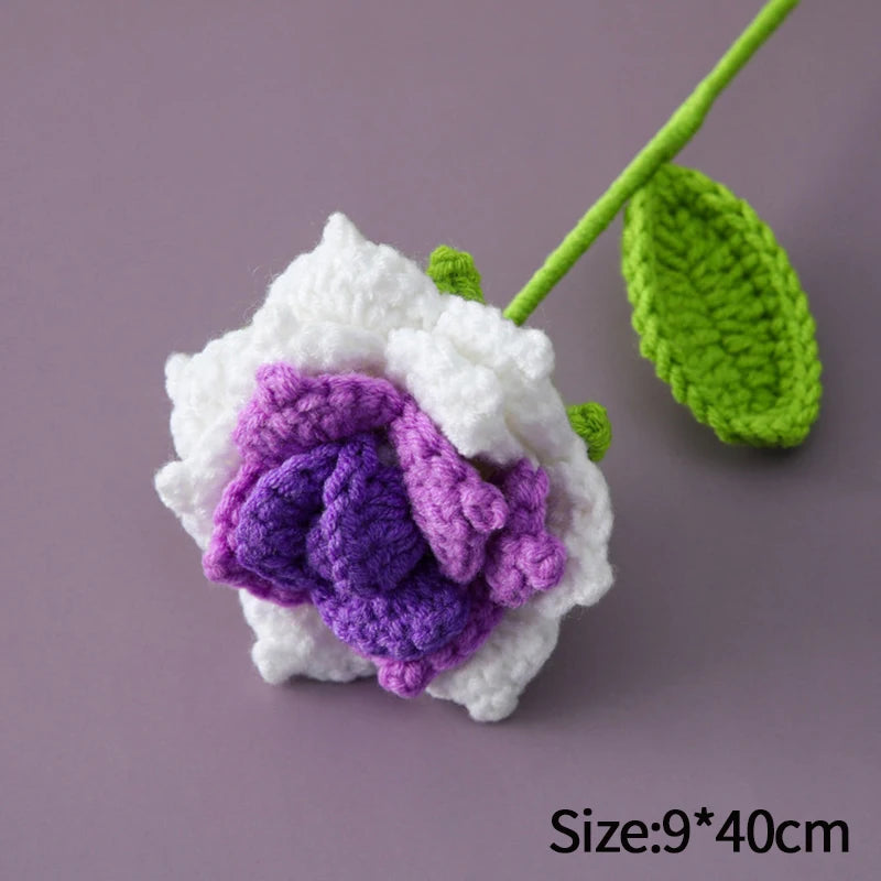1pc Tulip Crochet Flowers Artificial