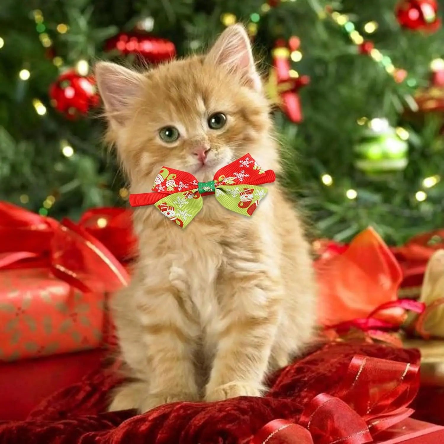 Christmas Dog Bow Tie Collar