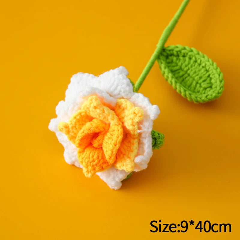 1pc Tulip Crochet Flowers Artificial