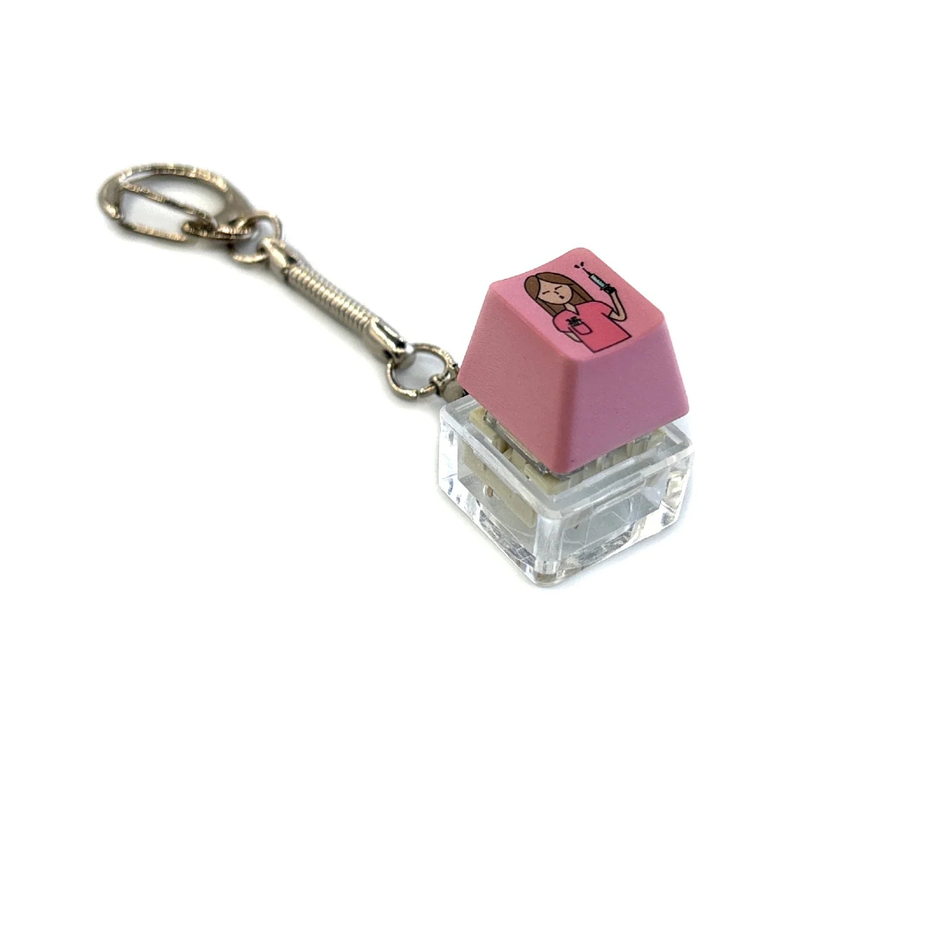 Decompression Keychain Keyboard Button