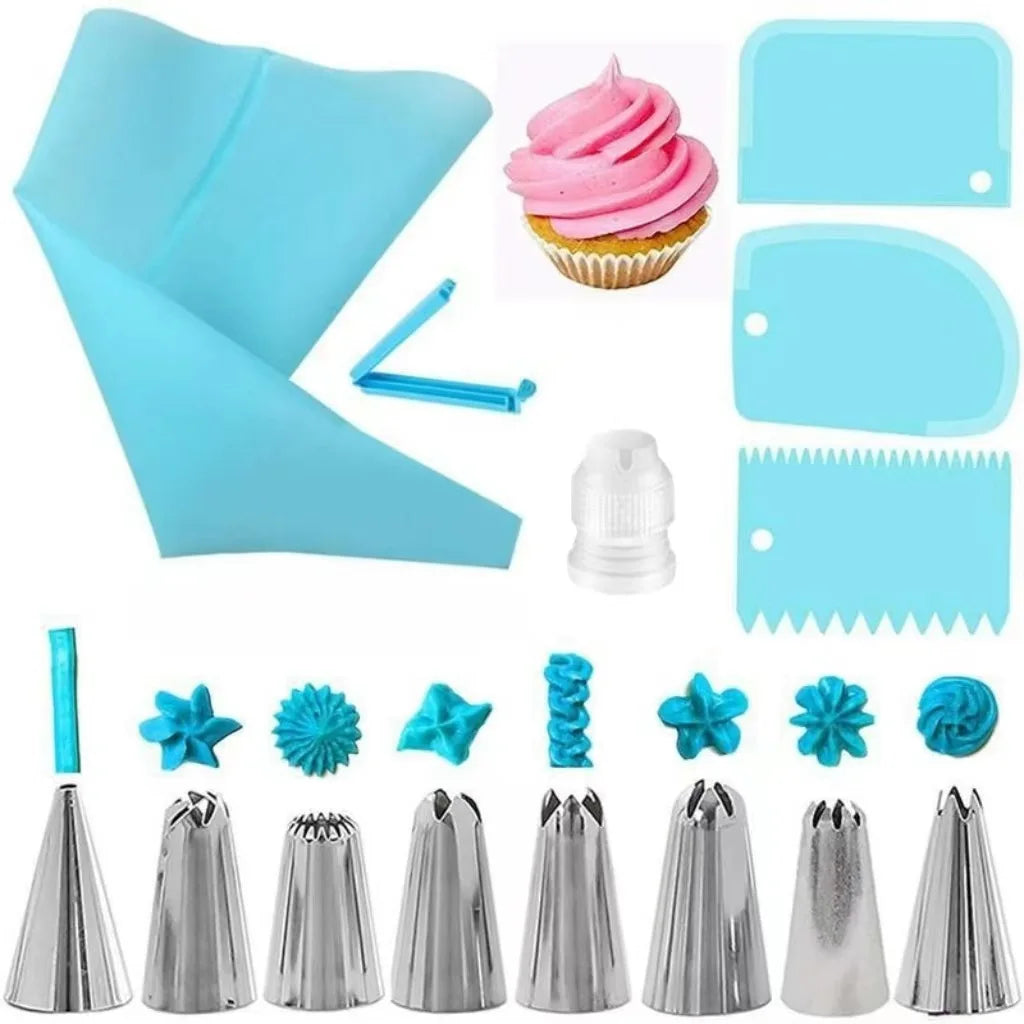 Silicone Piping Bags and Tips Set Cake