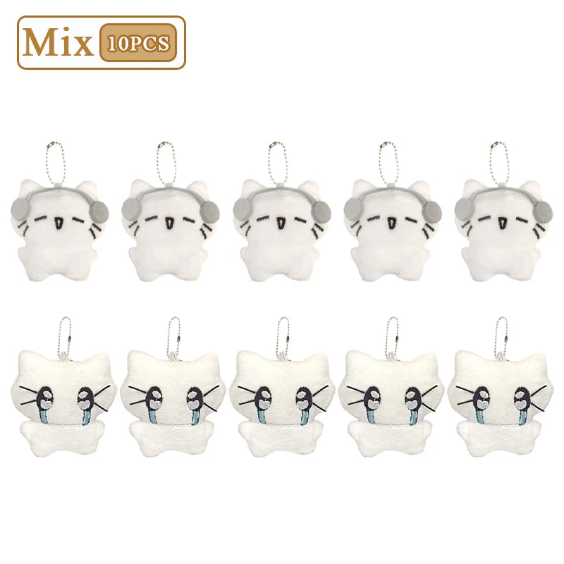 1-20PCS Cute Headphones Kitten keychain