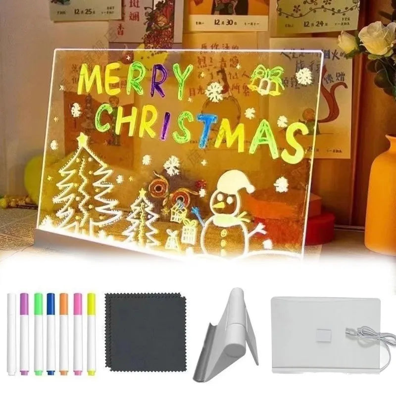 Personalized LED Lamp Acrylic Message Note Board