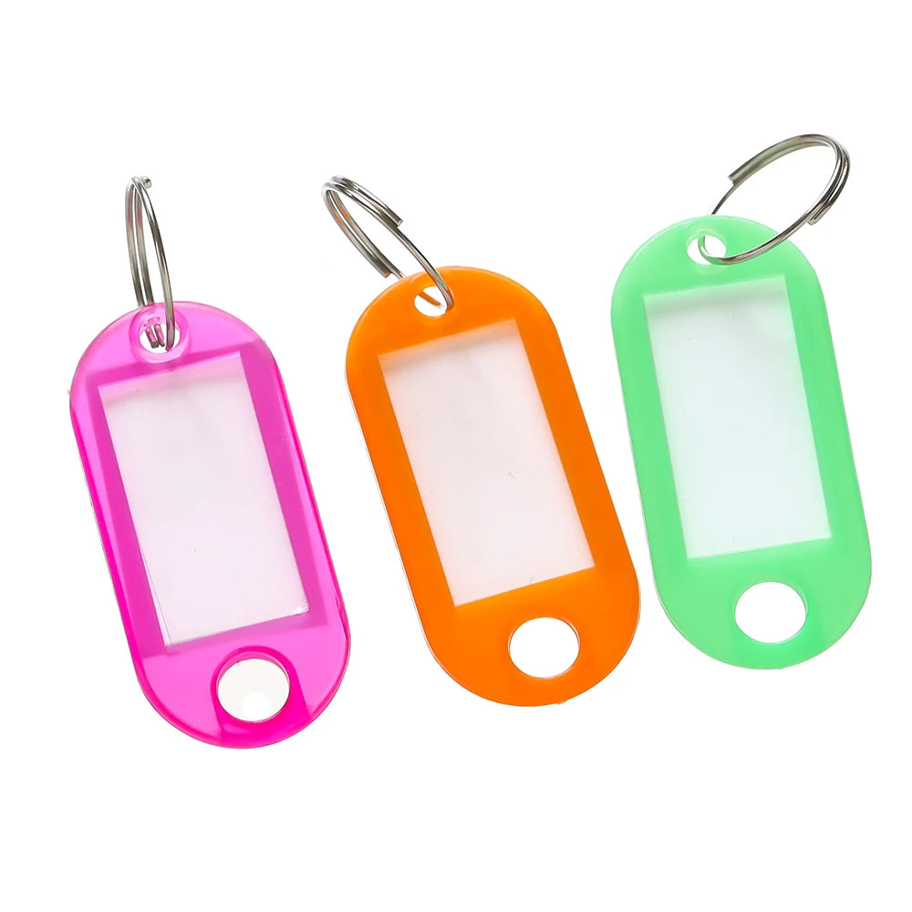 10/50Pcs Colors Plastic Key Tags