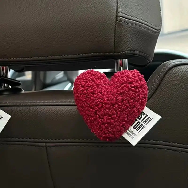 2pcs Cute Retro Red Heart Car Seat Back