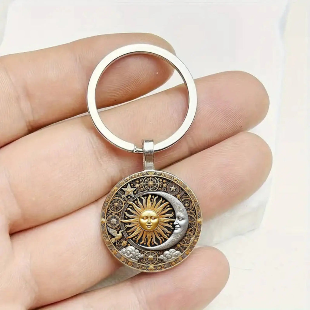 Sun and Moon Keychain