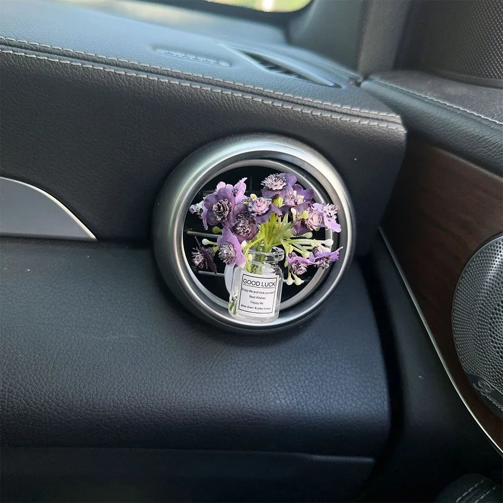 Car Center Console Air Outlet Simulated Flower Clips
