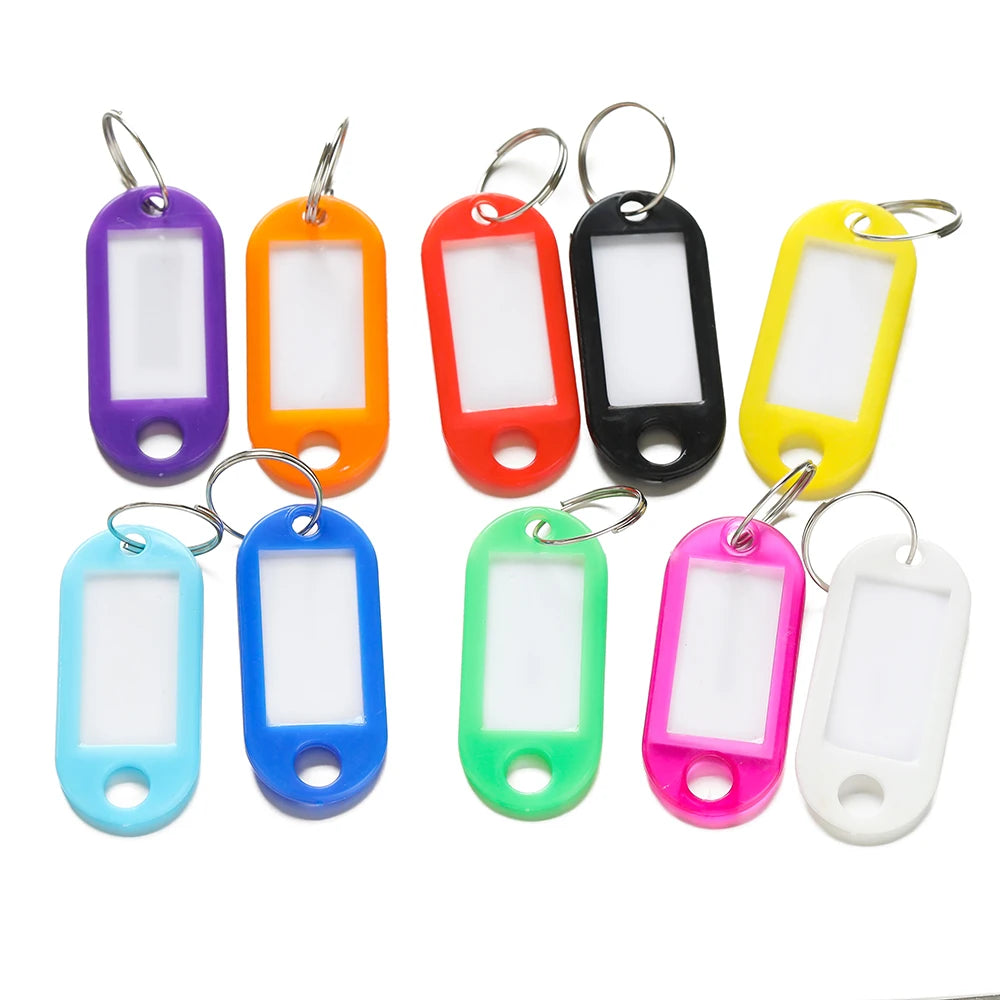 10/50Pcs Colors Plastic Key Tags