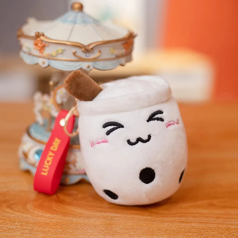 Cute milk tea keychain