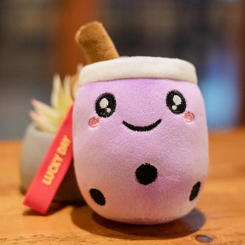 Cute milk tea keychain