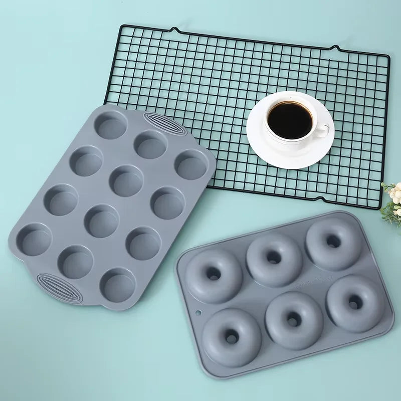 Gray Silicone Cake Pan High Temperature Resistant