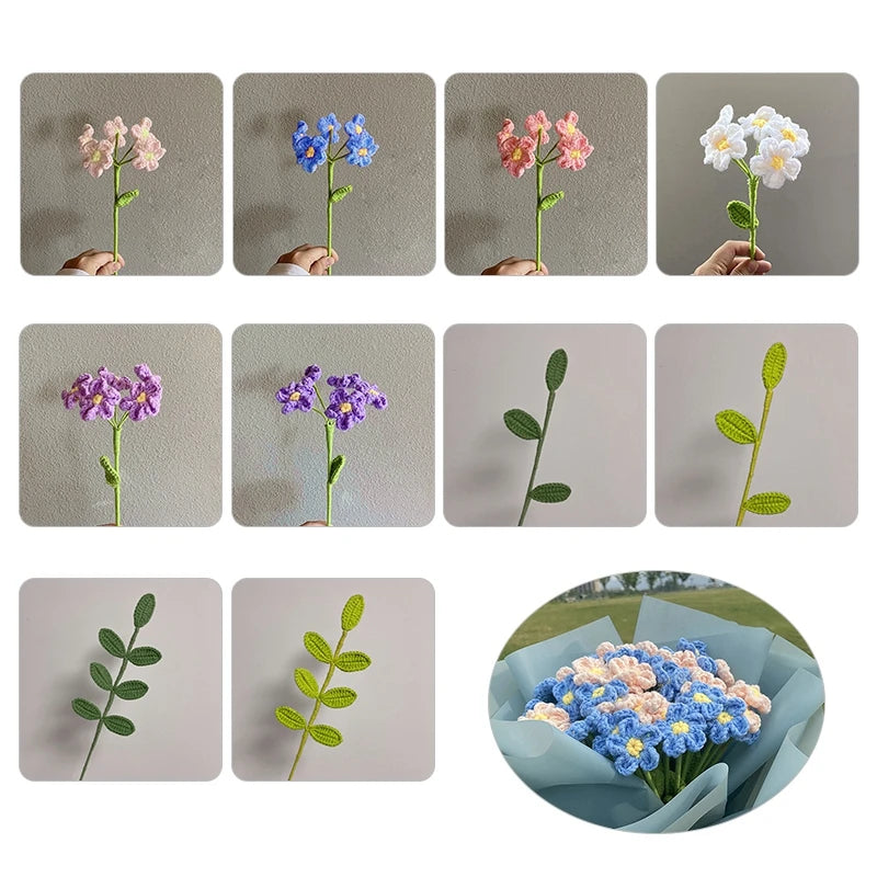 1pc Tulip Crochet Flowers Artificial