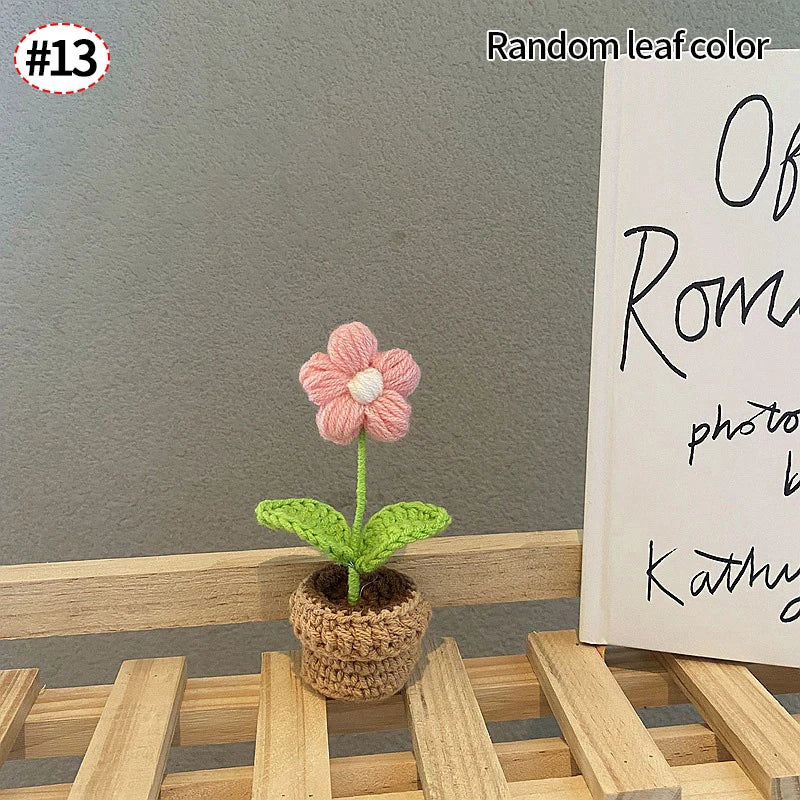 Crochet Flowers Potted Valentine's Day Gift