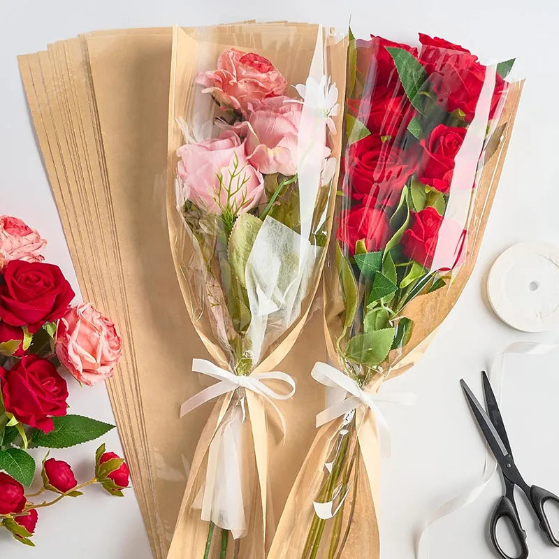 50pcs Flower Bouquet Bag