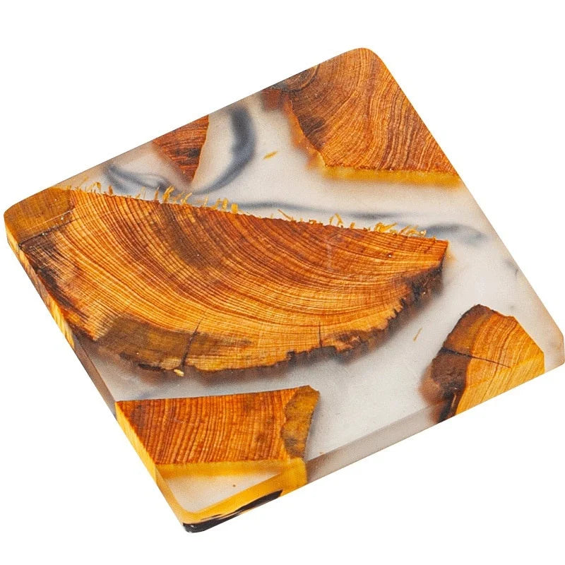 Tea Resin Pine Coasters