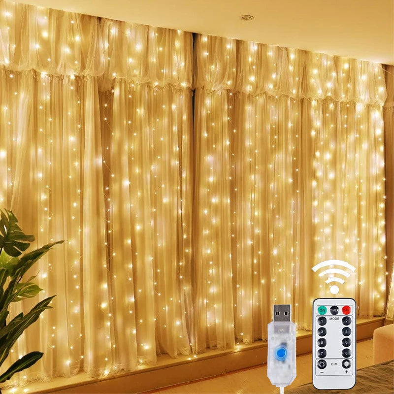 Christmas Lights LED Fairy String Curtain Lights