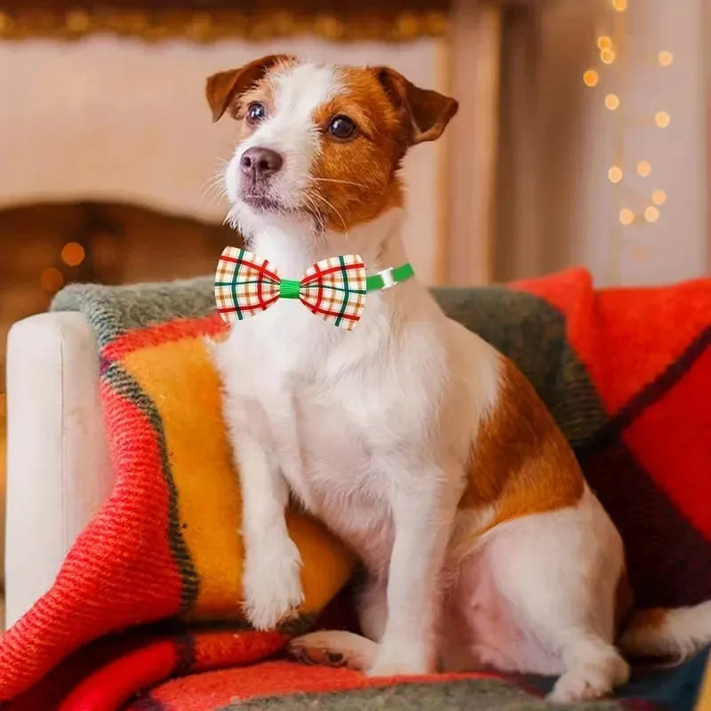 Christmas Dog Bow Tie Collar