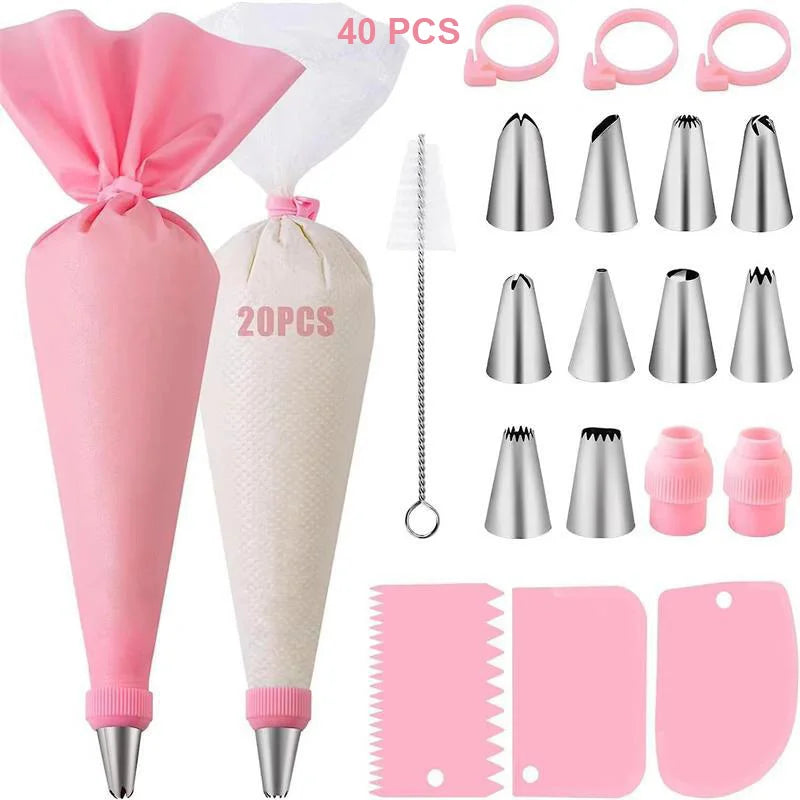 Silicone Piping Bags and Tips Set Cake
