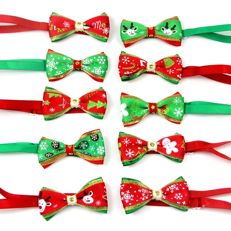 Christmas Dog Bow Tie Collar