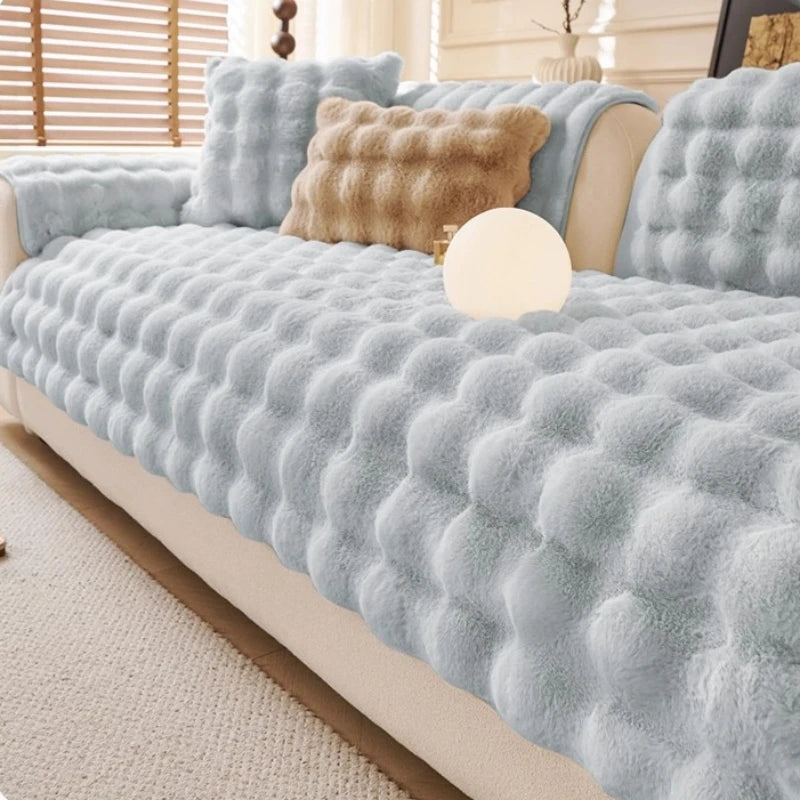 Thicken Imitation Rabbit  Sofa Slipcover