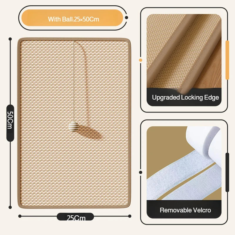 Cat Sisal Mat Furniture Wall