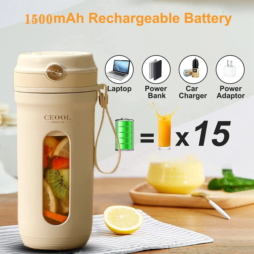 Mini Portable Electric Juicer Blender