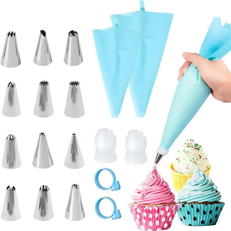Silicone Piping Bags and Tips Set Cake