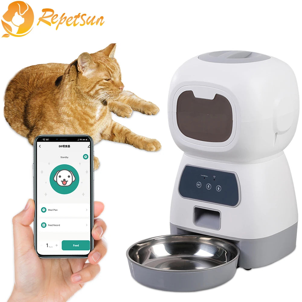 3.5L Automatic Pet Feeder For Cats WiFi Smart