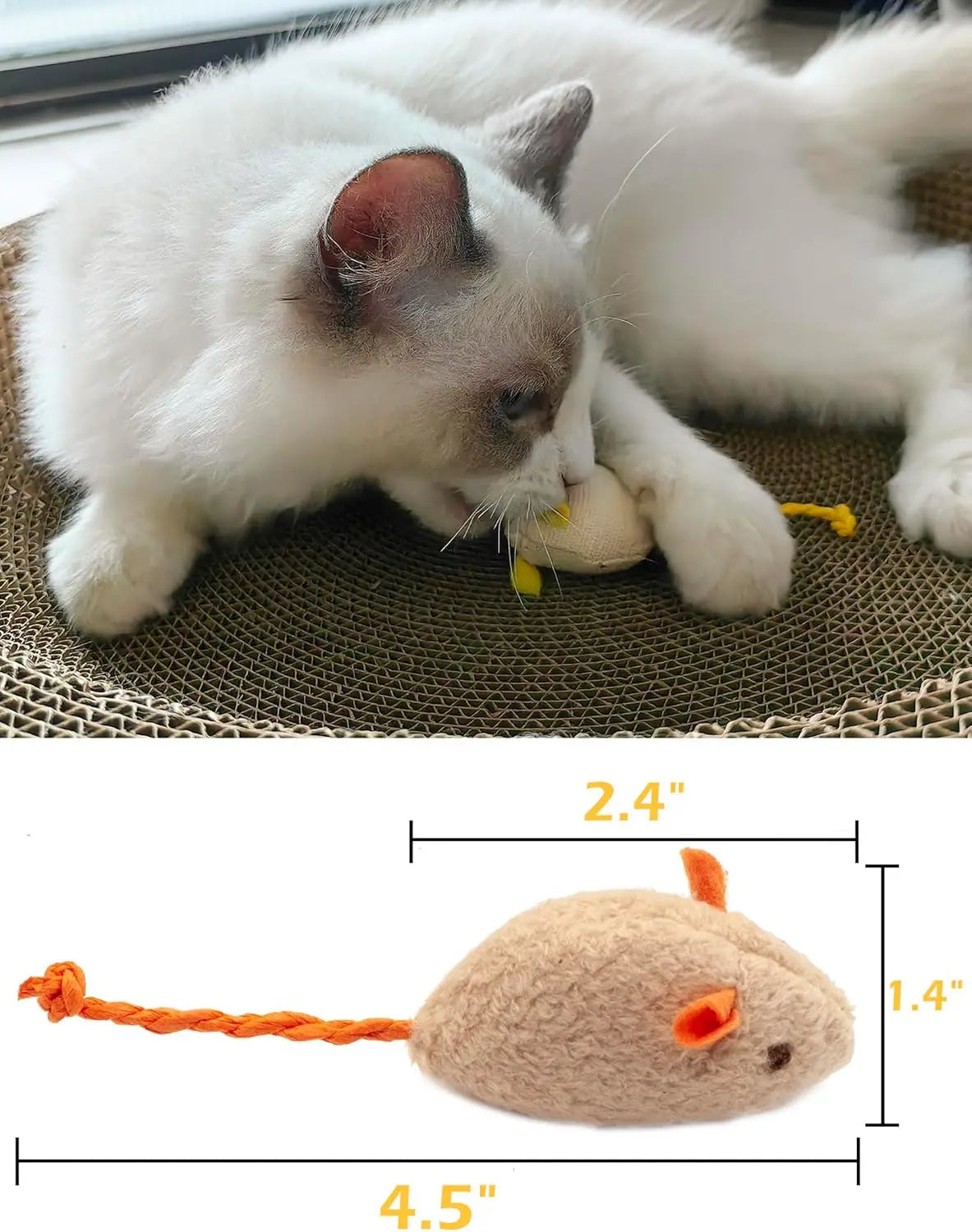 3/200pcs Rattle Cat Mouse Toys