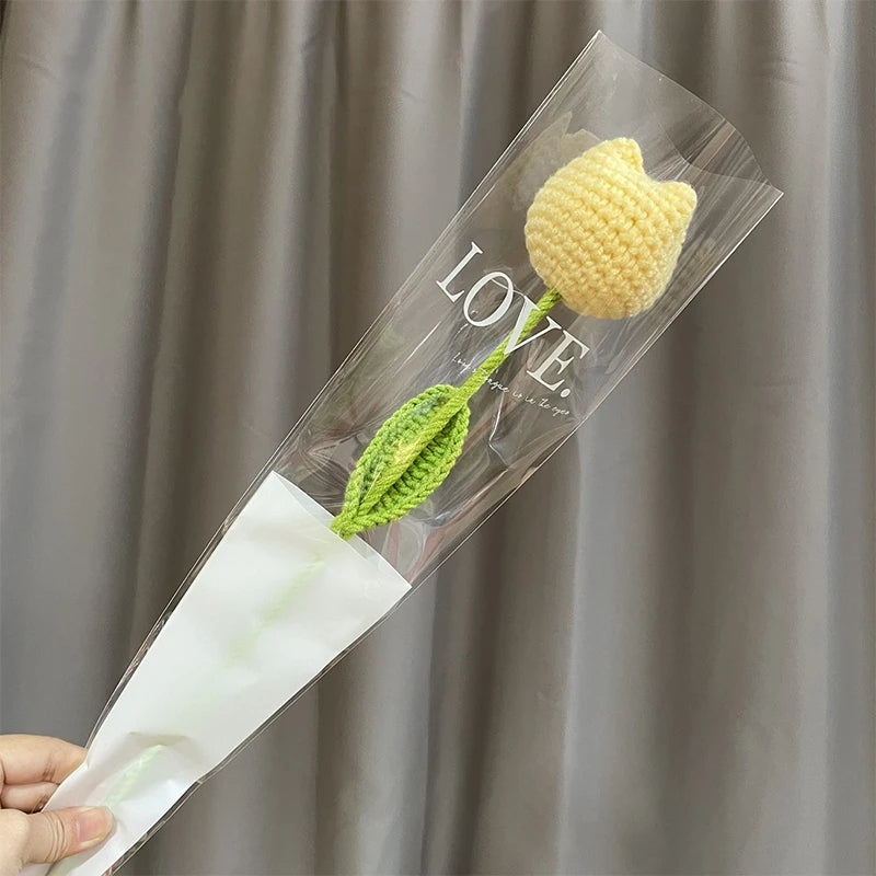 1pc Tulip Crochet Flowers Artificial
