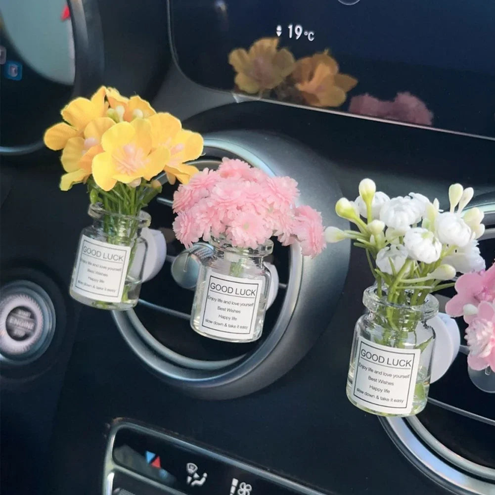 Car Center Console Air Outlet Simulated Flower Clips