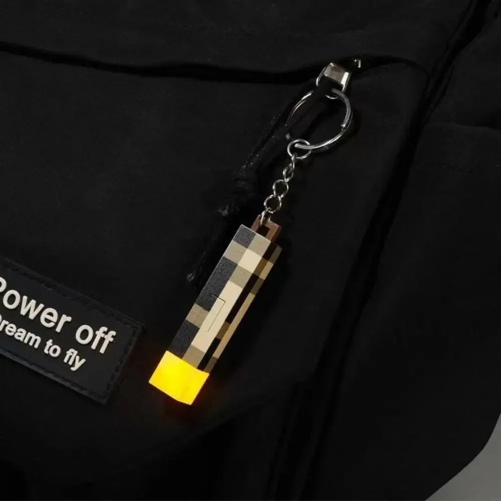 Mini LED Pixel-style Flashlight Keychain
