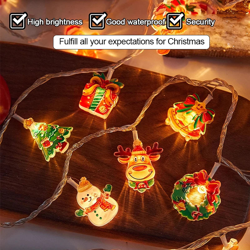 LED String Lights Christmas Snowman