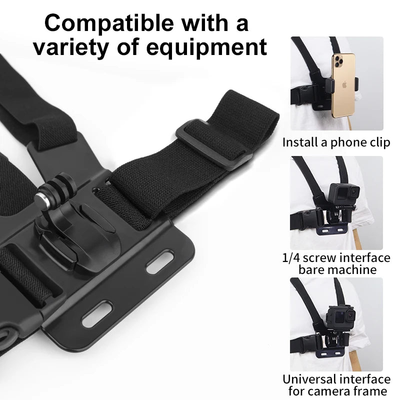 Chest Strap Mount Belt for Gopro Hero Camera Phone Holder