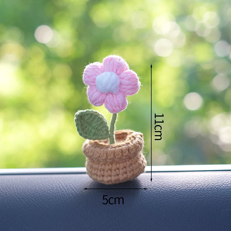 Crochet Flowers Potted Valentine's Day Gift