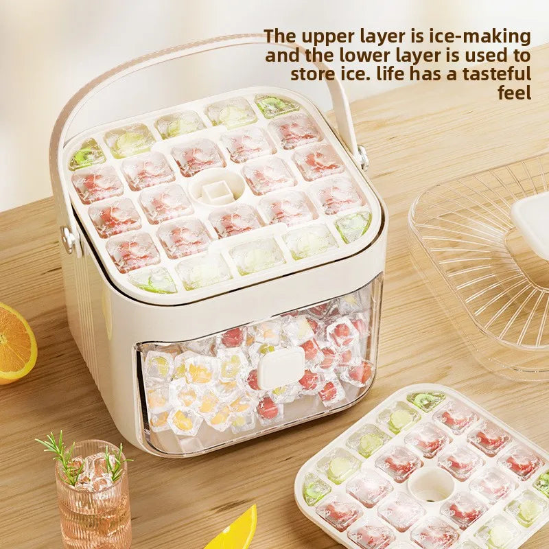 Press Ice Cube Tray Large Capacity Ice Ball Maker Home Use mini Portable food grade