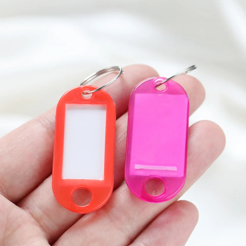 10/50Pcs Colors Plastic Key Tags