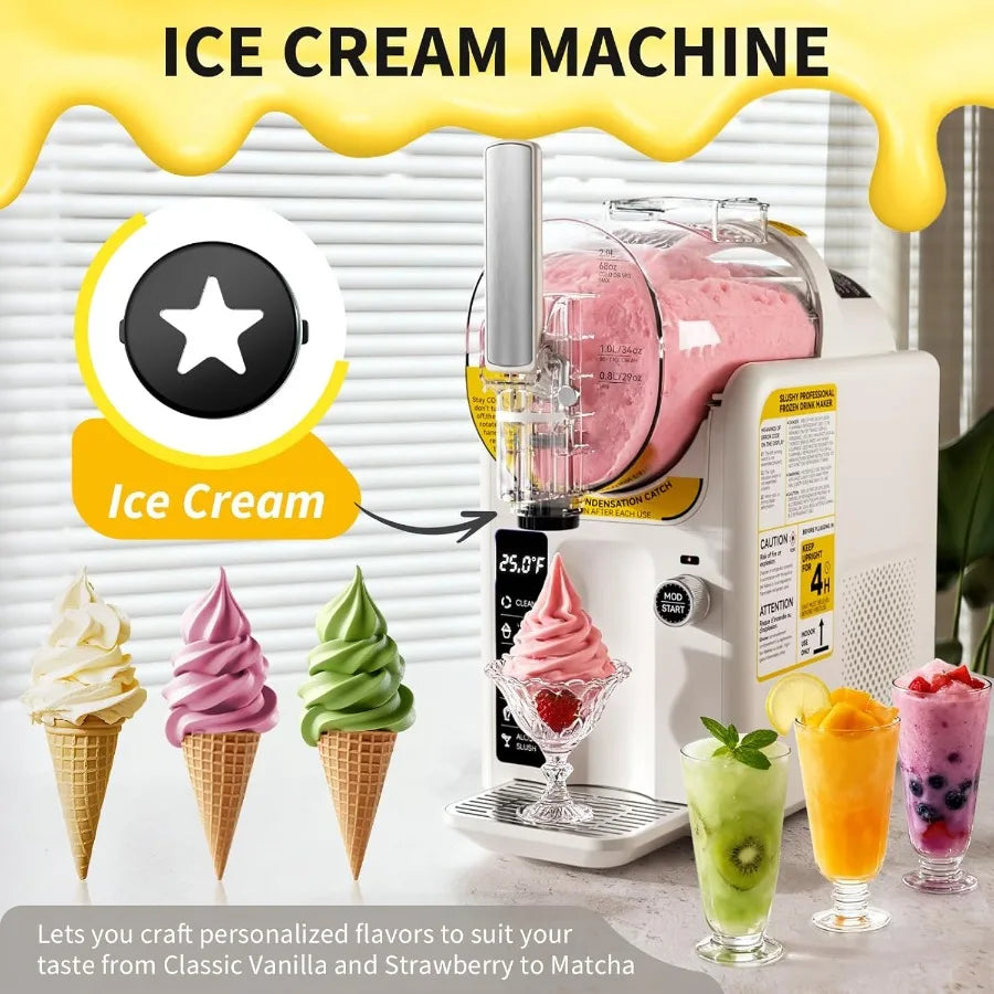 2 IN1 Ice Cream Maker Slushie Machine for Home