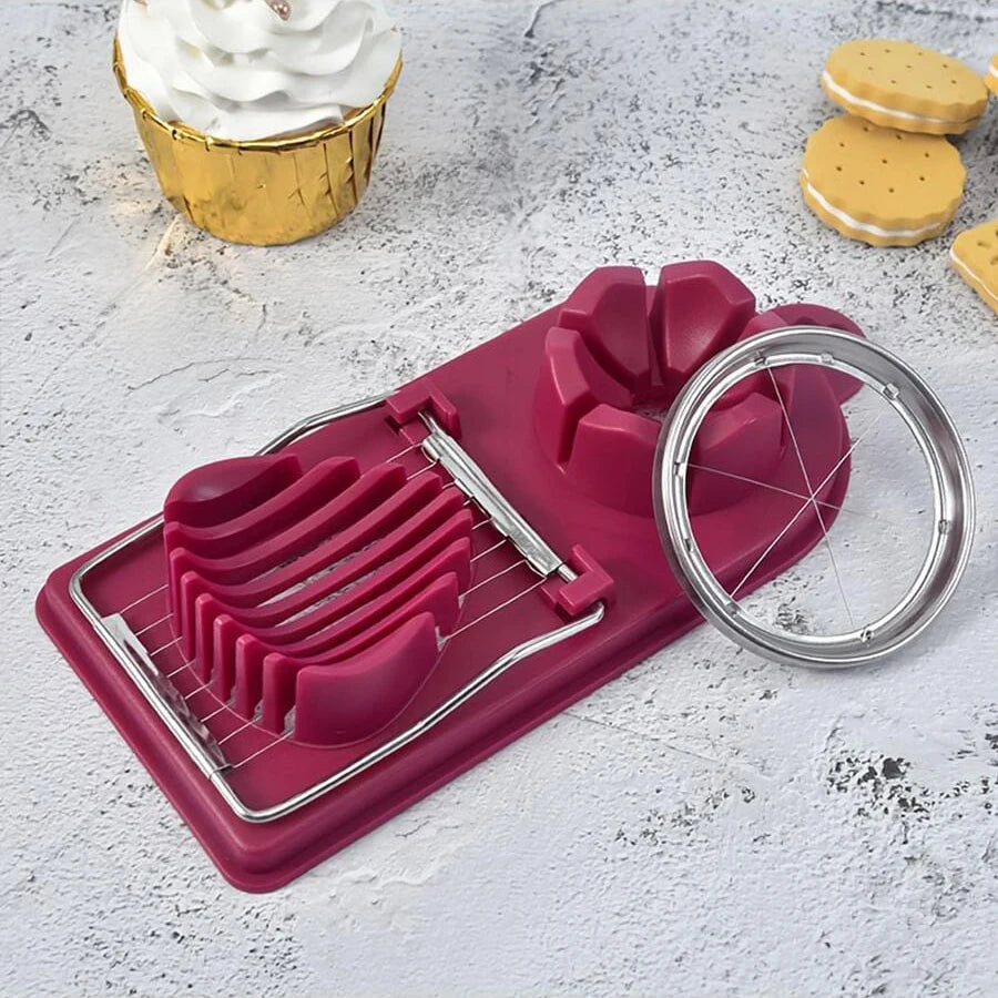 Multifunctional PP Base egg cutter 2-in-1