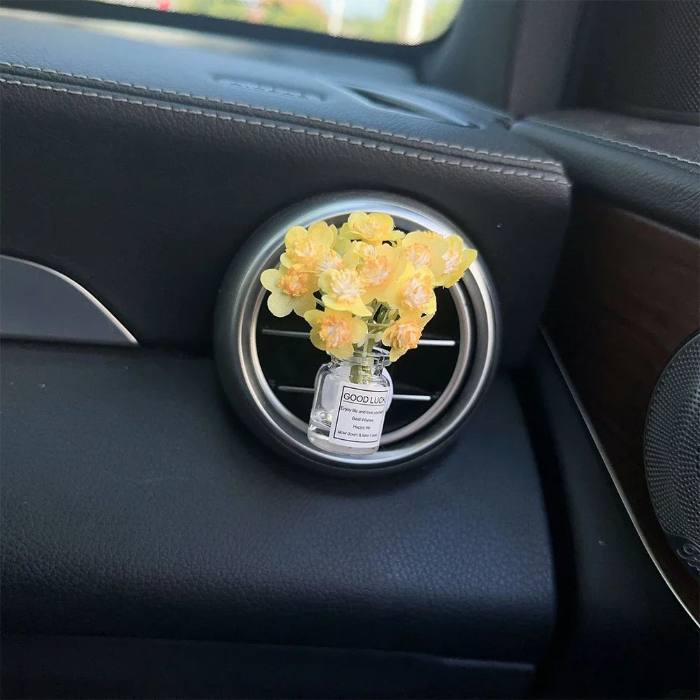 Car Center Console Air Outlet Simulated Flower Clips