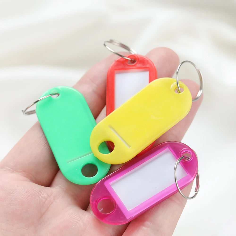 10/50Pcs Colors Plastic Key Tags