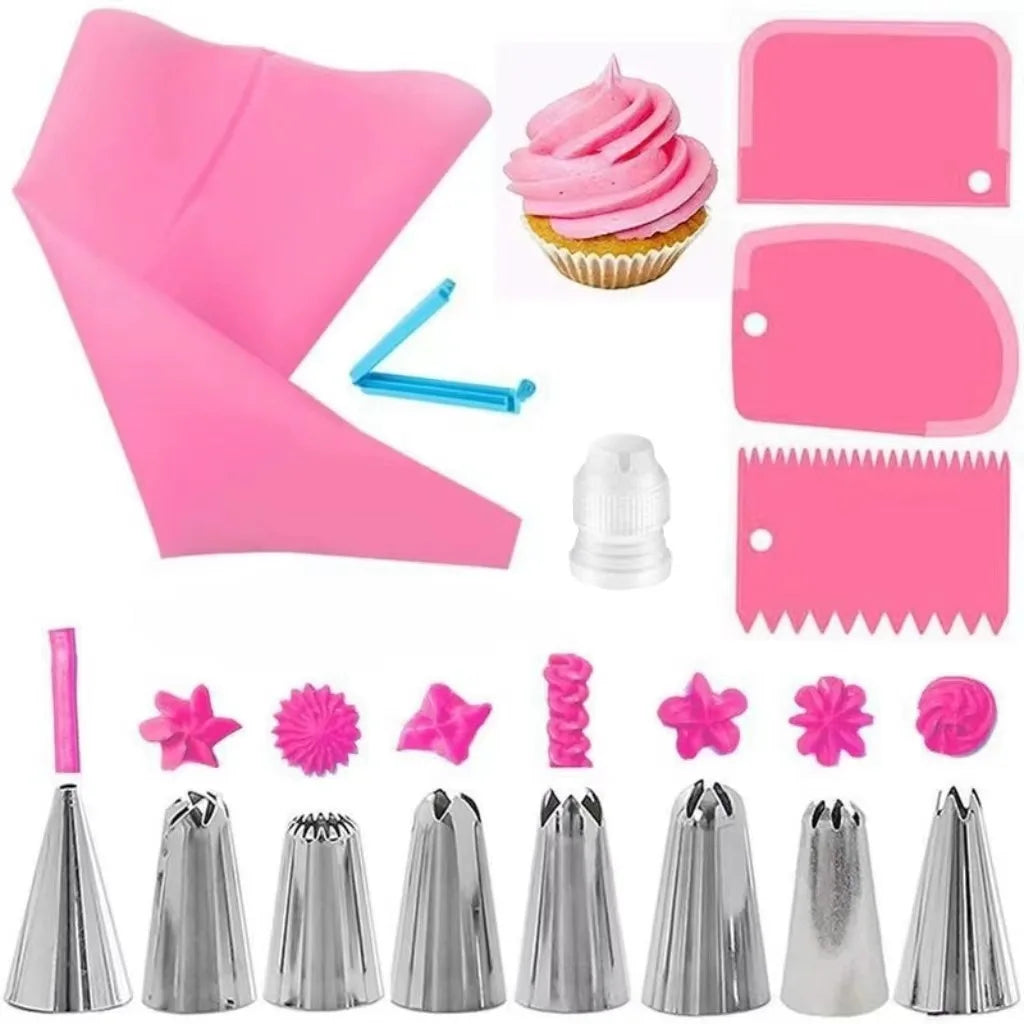 Silicone Piping Bags and Tips Set Cake