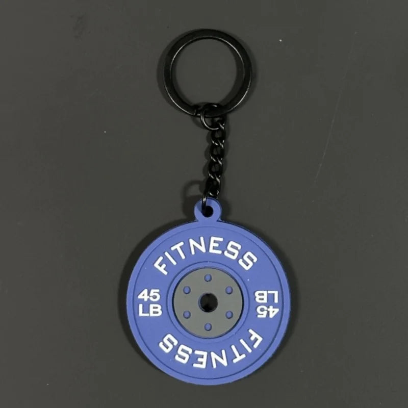 Barbell Keychain