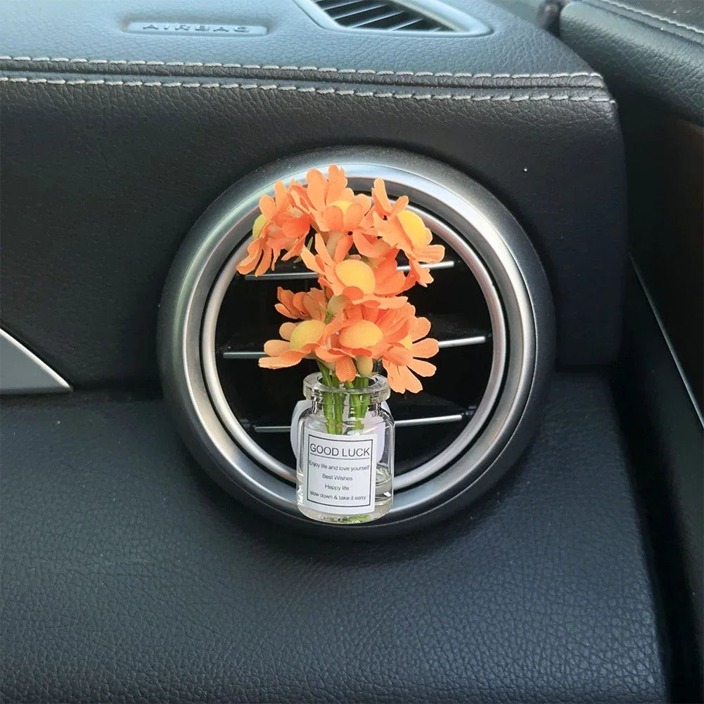 Car Center Console Air Outlet Simulated Flower Clips