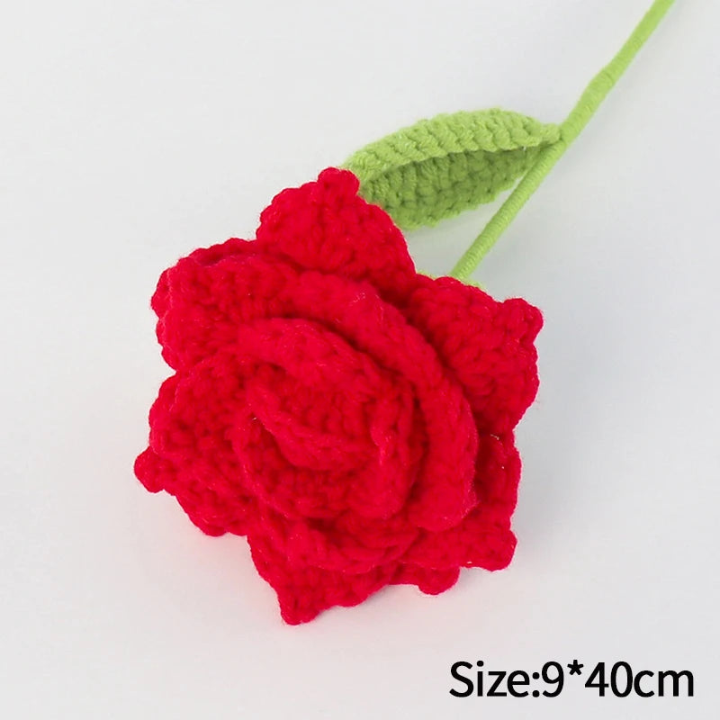 1pc Tulip Crochet Flowers Artificial