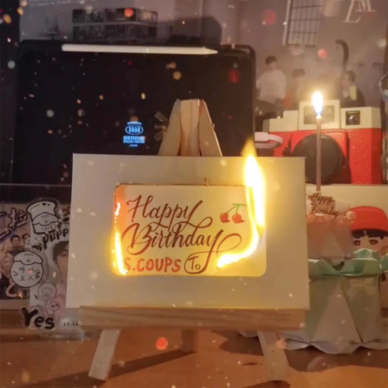 Flame Burning Greeting Card