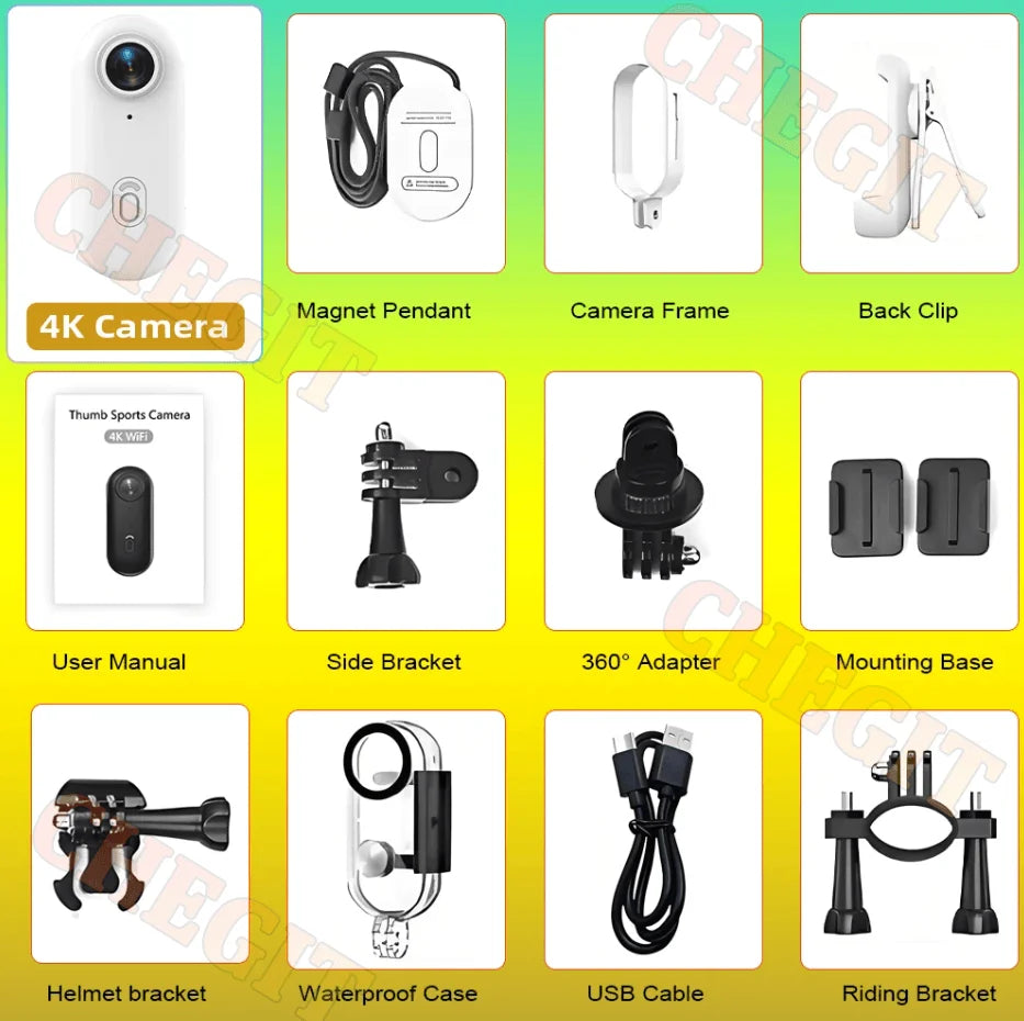 4K WiFi HD POV Magnetic Mini Action Camera