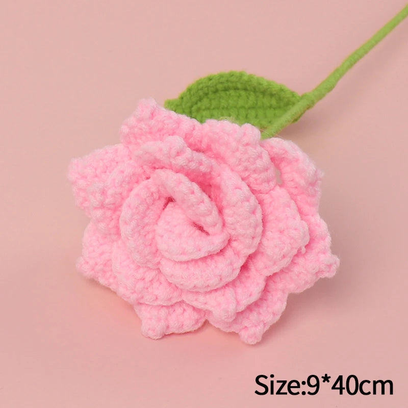 1pc Tulip Crochet Flowers Artificial