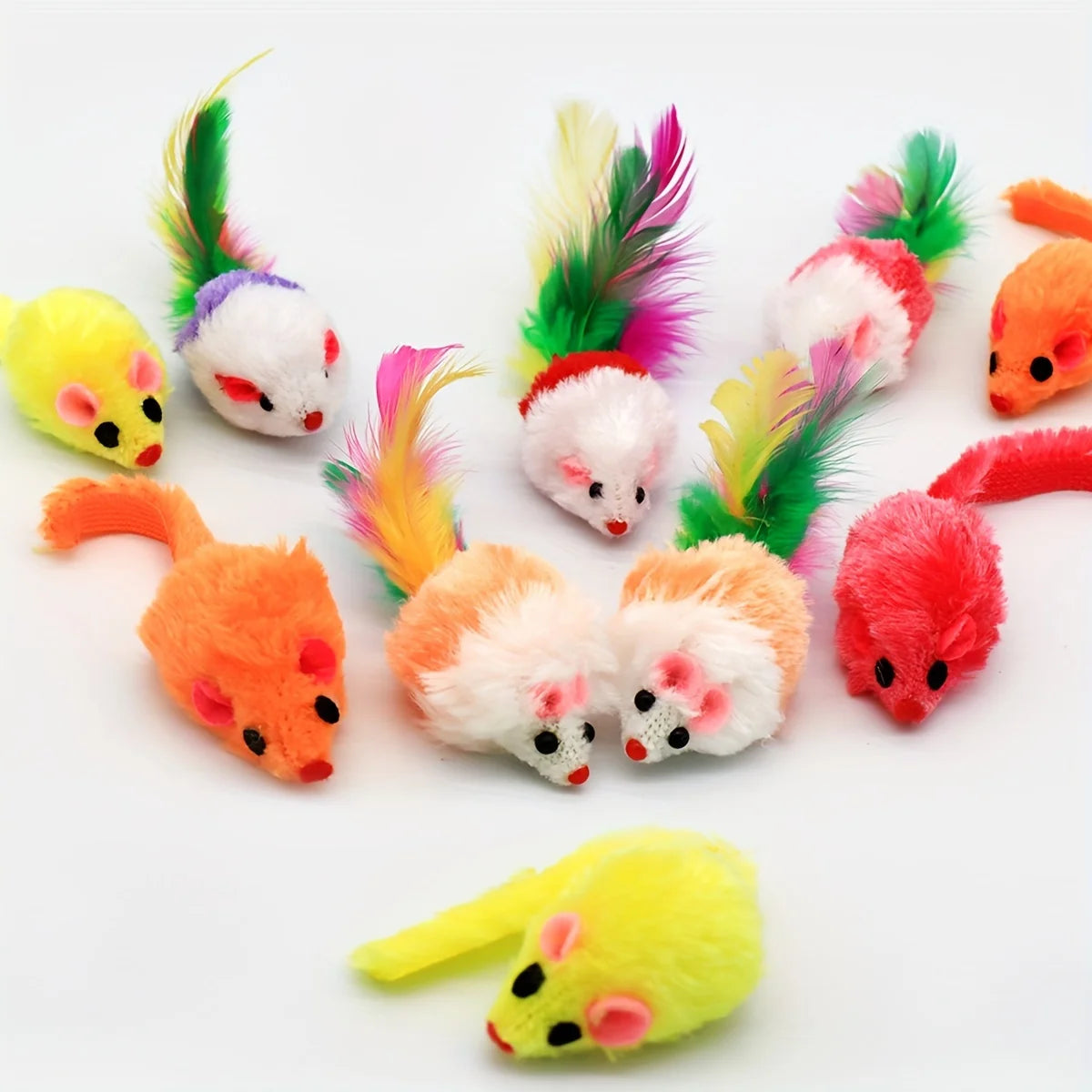 3/200pcs Rattle Cat Mouse Toys
