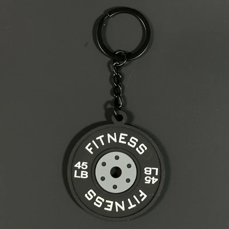 Barbell Keychain